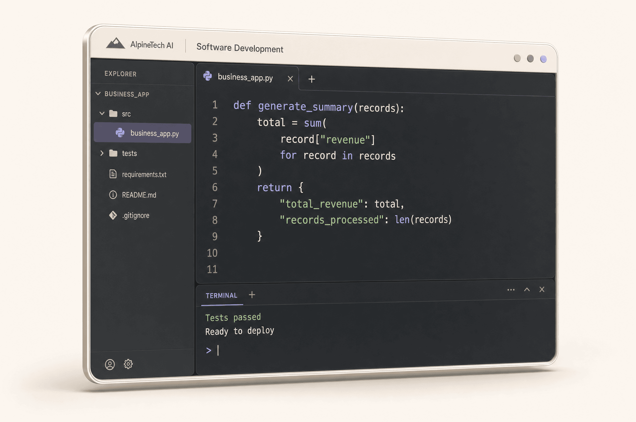 Software modules connected to existing business systems